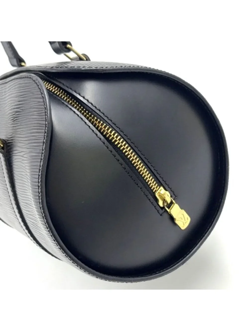 Louis Vuitton Souflo Epi Noir Leather Black Handbag Gold
